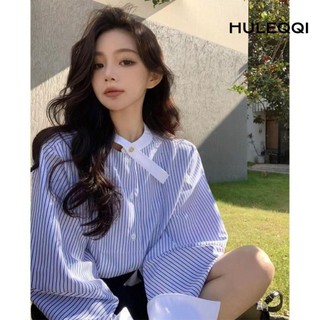 HULEQQI Áo Sơ Mi Nữ Tay Dài Thanh Lịch