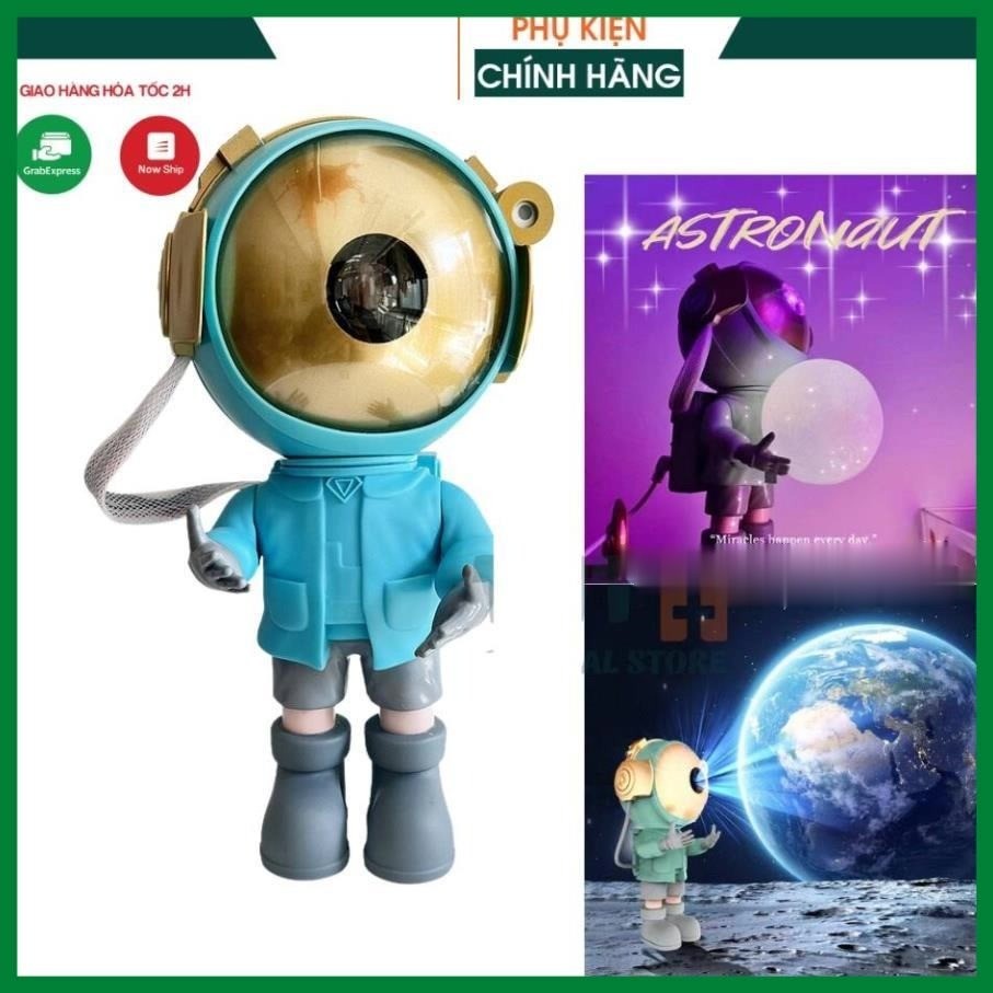 Đèn phi hành gia BearBrick ôm Mặt Trăng chiếu thiên hà sao - Decor nhà đèn sự kiện đèn ngủ  đèn vũ t