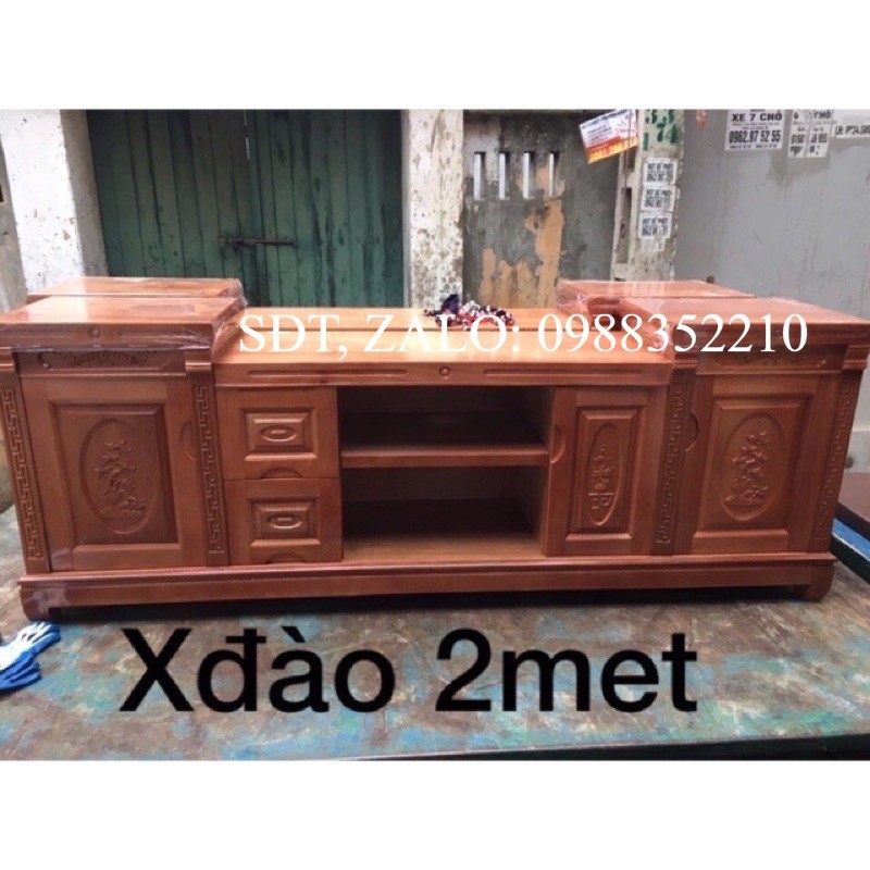 Kệ tivi xoan đào 2m