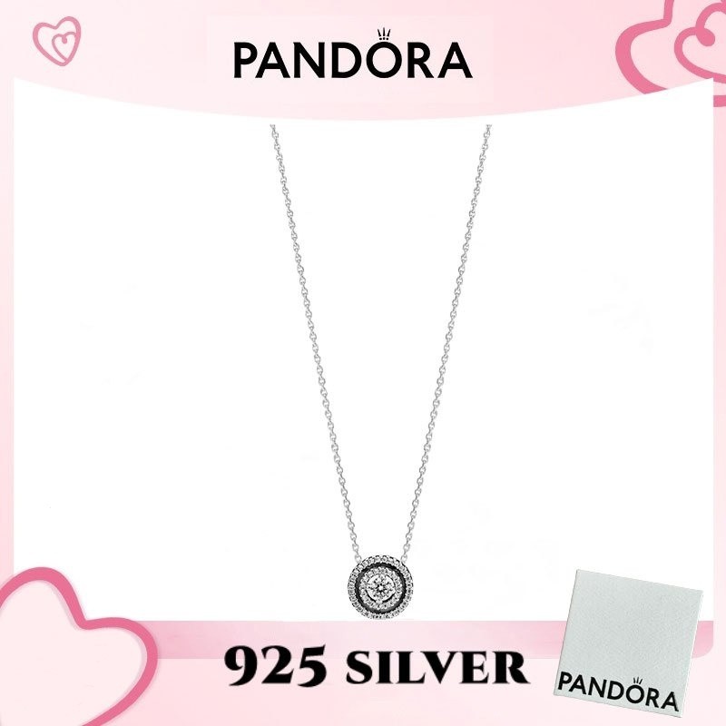 Trang sức Pandora bạc sterling cao cấp, bộ đôi lắc tay và vòng cổ lấp lánh