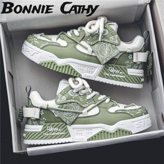 Giày nam Bonnie Cathy. Giày bệt thông thường nguyên bản phù hợp. Giày đế dày thể thao nâng cao giày bánh mì