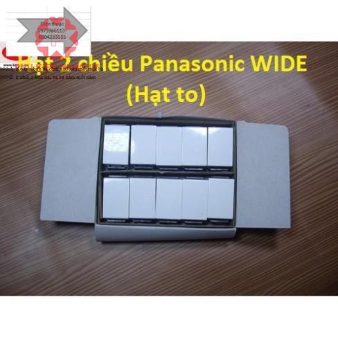Combo 10 Hạt công tắc 2 chiều (đảo chiều) Panasonic WIDE (Hạt to)