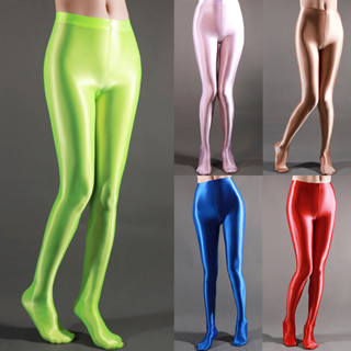 Satin Bóng Quần Gợi Cảm Sáng Bóng Quần Yoga Thể Thao Quần Legging Nữ Thể Dục Quần Eo Cao