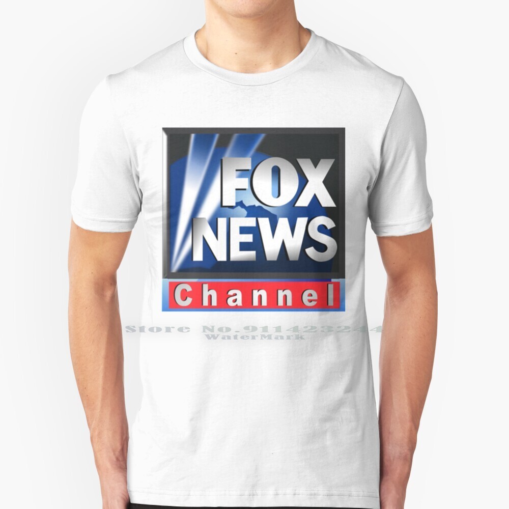 Fox News Vintage Logo Áo 100% Cotton Nguyên Chất Fox News Cnn Usa Trump News Joe Biden