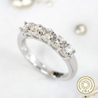 [Giấy chứng nhận GRA miễn phí] Nhẫn Moissanite tính khí sang trọng đơn giản