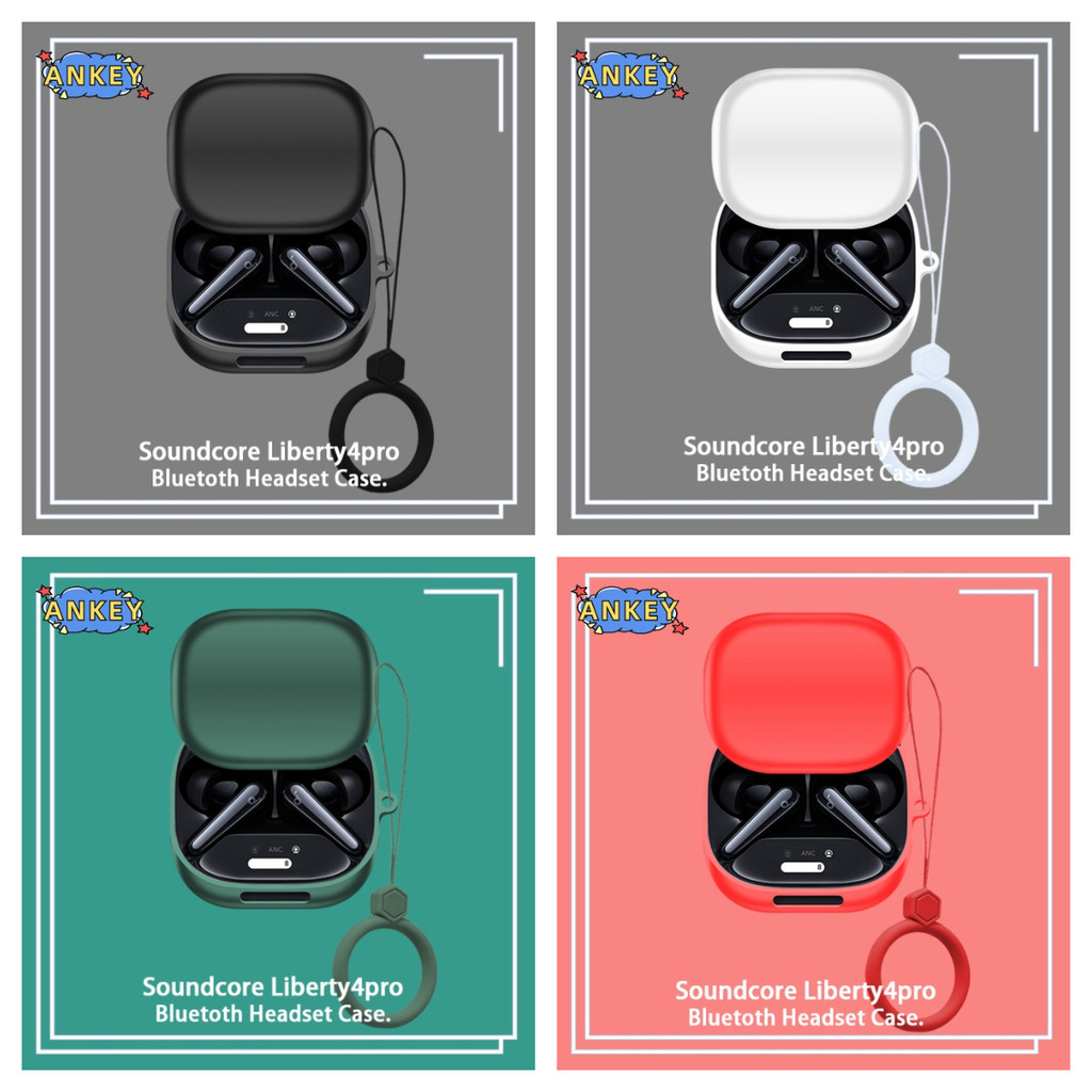 Case for Soundcore Liberty 4 Pro Protective Cover Soundcore Liberty4pro ring Anti-fall Soft Silicone