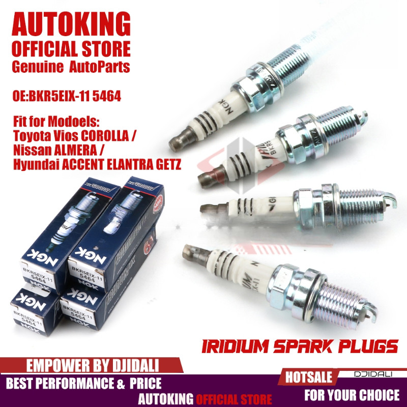 4 Bugi Iridium NGK cho Toyota Vios COROLLA / Nissan ALMERA / Hyundai ACCENT ELANTRA GETZ BKR5EIX-11 