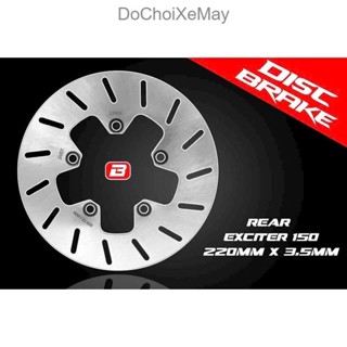  Đĩa thắng sau Exciter 150 155 size 220mm form kiểu Daytona chất thép cao cấp  ko rỉ bám thắng tốt 