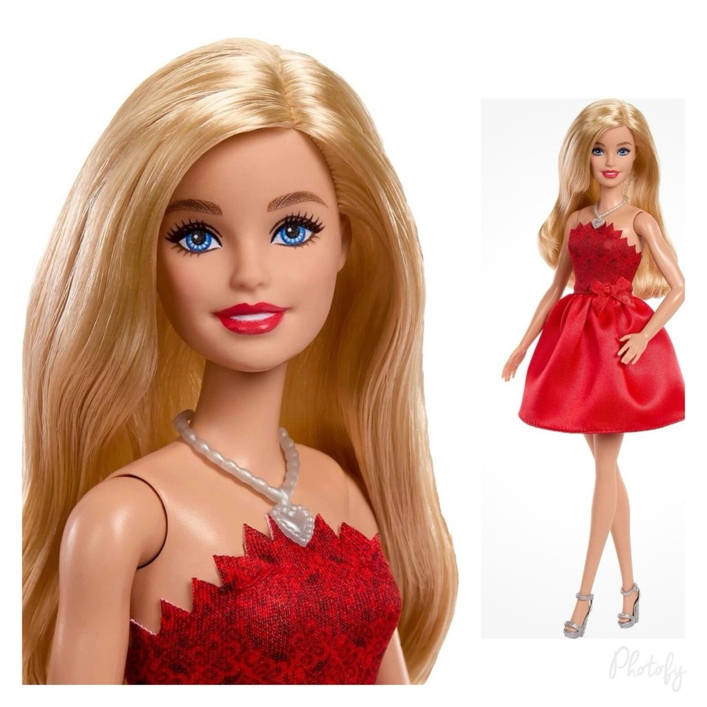 Búp bê Barbie JGD25 RUBY RED MATTEL 80TH ANNIVERSARY váy đỏ bản kỉ niệm
