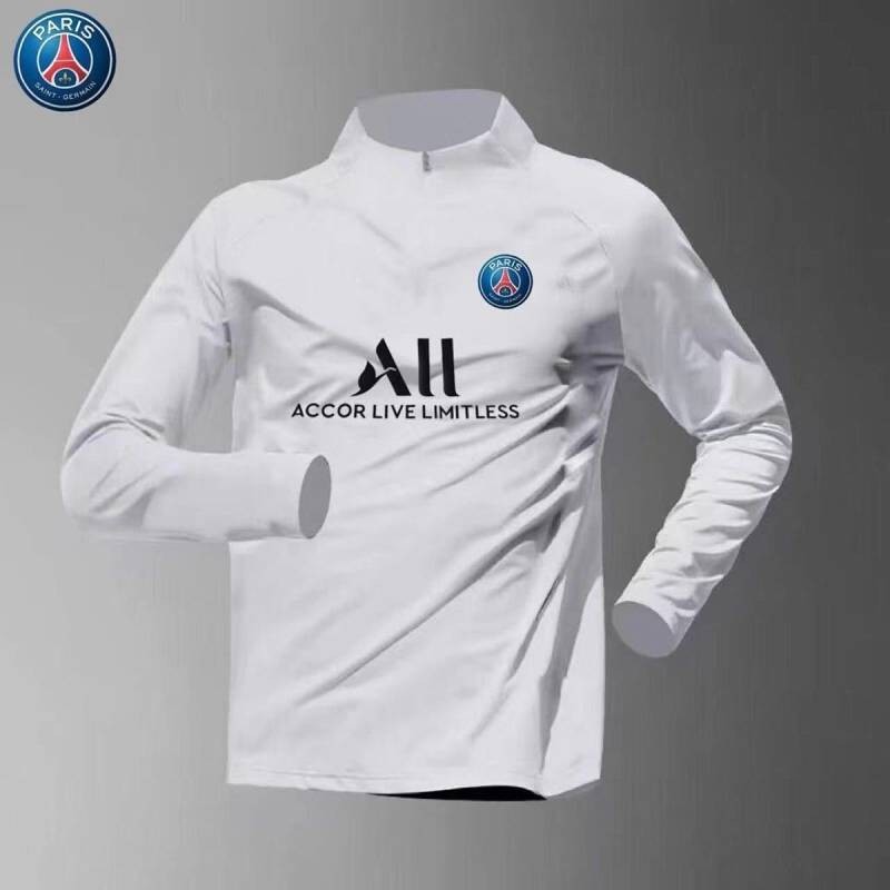 2324 Zipper Training Wear Men's Paris Top Football Real Madrid Quick-Drying Sports Long Sleeve Runni