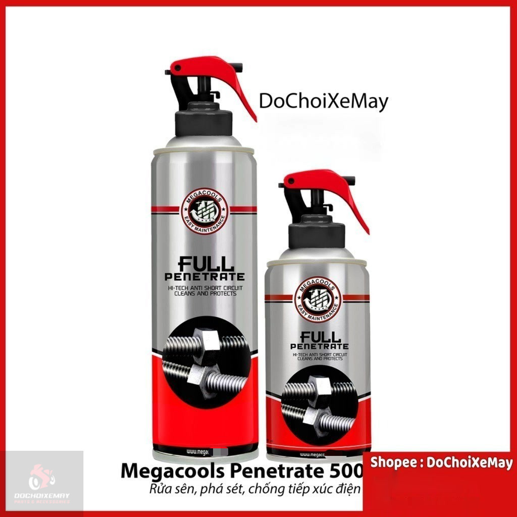 MEGACOOLS FULL PENETRATE 300ml 500ml Rửa sên, phá sét, chống ăn mòn, chống oxi hóa, dầu chống rỉ . DoChoiXeMay