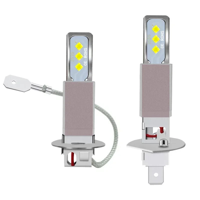 2 Chiếc H1 H3 Đèn Led Sương Mù Xe Máy Bóng Đèn Pha Ô Tô Tự Động 16000LM Nebbia CSP 6000K 3000K 12V Đ