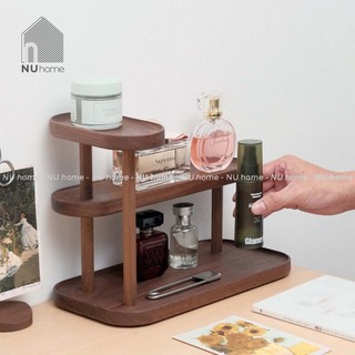  Kệ gỗ để bàn mẫu 4 - Higo | NU Home | kệ gỗ óc chó tự nhiên để đồ trang điểm kệ gỗ nhỏ để bàn đẹp 