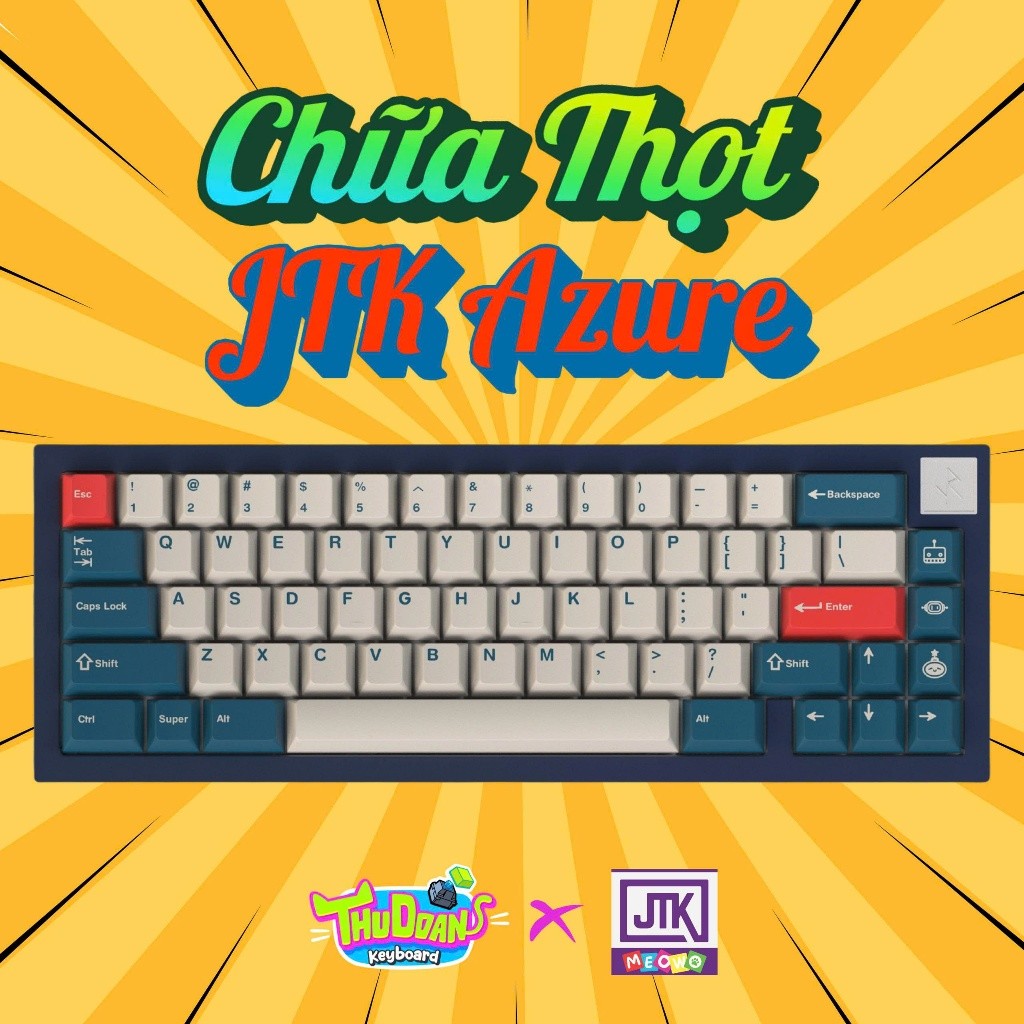 [JTK Azure] Chữa Thọt | NÚT LẺ Keycap JTK Profile Cherry | Chất Liệu ABS Double Shoots | Keycap JTK 
