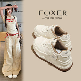  FOXER Giày Thể Thao Nữ Thời Trang Nhẹ Mềm Thoải Mái Đế Dày Chống Sốc Kháng Khuẩn Thoáng Khí Cao 7CM 