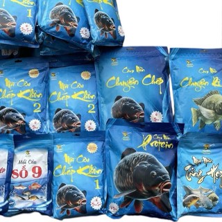 Mồi Câu Cá Tổng Hợp 1 - 2, chép khôn 7-9 cám nền Phú Thành 500g chuyên dùng câu Cá Chép, Cá Trắm, Cá Trôi, Cá Mè, Rô Phi