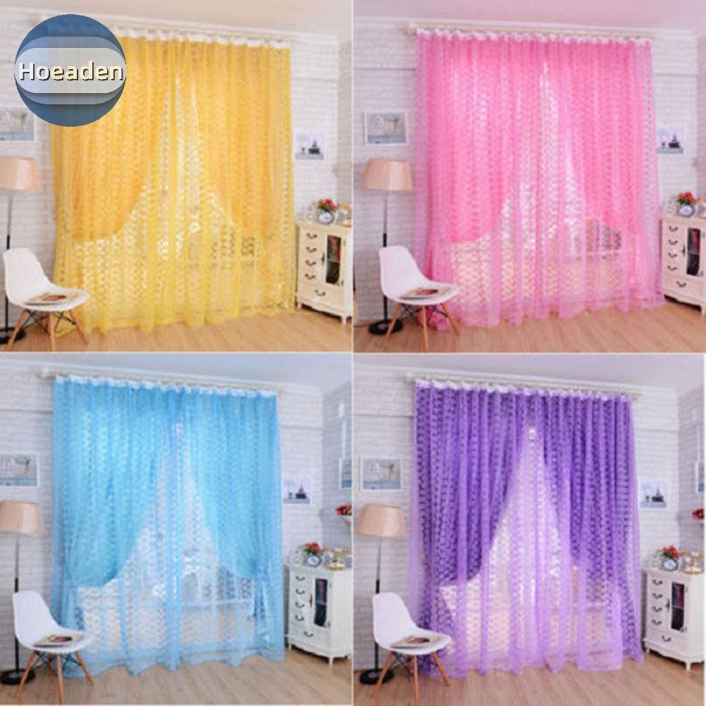Hoeaden Rose Voile Blackout Rèm cửa sổ phòng khách Rèm vải tuyn Sheer Rèm VN
