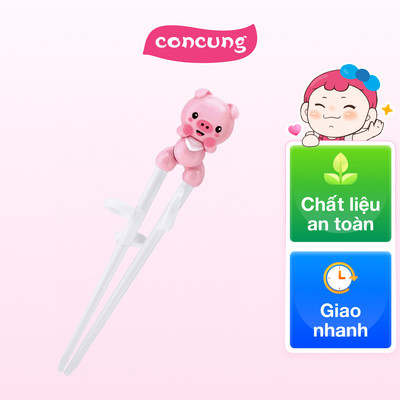 Đũa nhựa Edison heo hồng cho bé