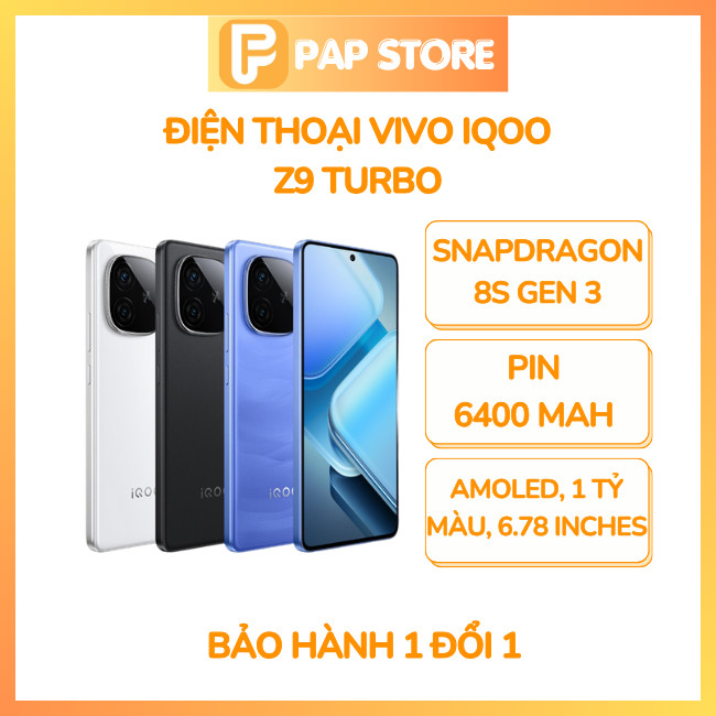  Điện Thoại Vivo iQOO Z9 Turbo 5G - Snapdragon 8s Gen 3 - BH 1 Đổi 1 - PAP STORE 