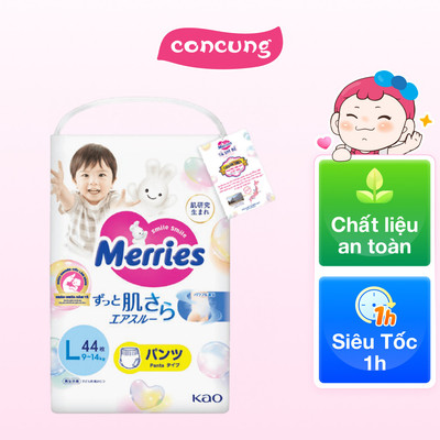Tã quần Merries size L 44 miếng ( 9-14kg) - Giao bao bì ngẫu nhiên - concung