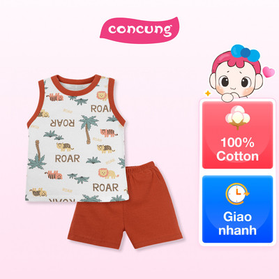 Bộ bé trai sát nách Animo Easy HN0624015 (3Y,Đỏ cam)