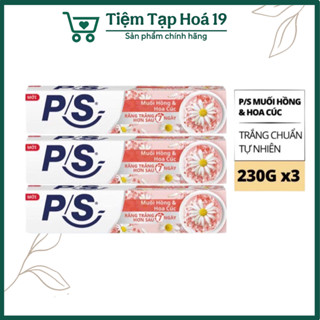  Bộ 3 Kem Đánh Răng P S Muối Hồng Hoa Cúc Răng Trắng Hơn Sau 7 ngày 230g hộp 