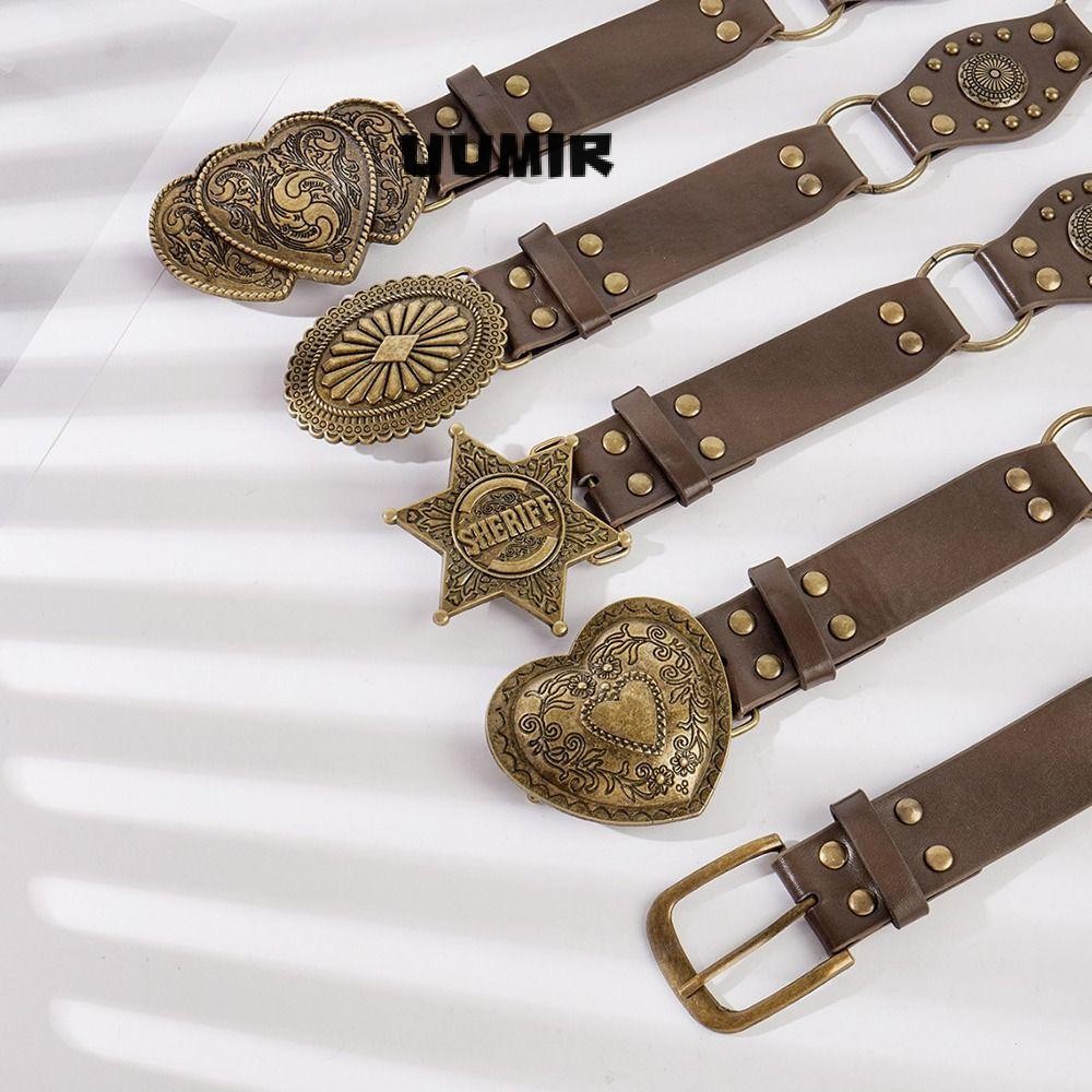 Thắt lưng daPU retro Y2K, style Gothic Steampunk cho nữ