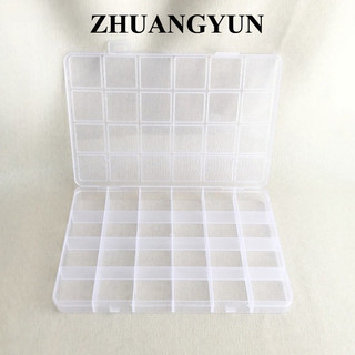 Hộp Nhựa Trong Suốt 24 Ngăn Đựng Trang Sức Tiện Dụng