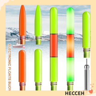 Hecceh 1 đèn led câu cá thông minh phao top, cảm biến siêu sáng thay đổi màu sắc phao điện tử, cảm ứng siêu nhạy cảm dạ quang câu cá ban đêm cr425 pin