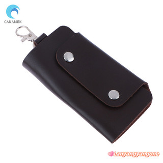 CANAMEK 1Pc Da Di Động Người Bảo Quản Người Giữ Chìa Khóa Ô Tô Túi Unisex Ví Bao Đơn Giản Màu Trơn Túi Bảo Quản Mới