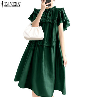 Zanzea Celmia Thời trang nữ đứng cổ áo phồng tay dáng rộng