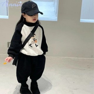 Annie Bộ đồ thể thao bé gái Áo nỉ trẻ em thời trang và sành điệu Quần áo trẻ em