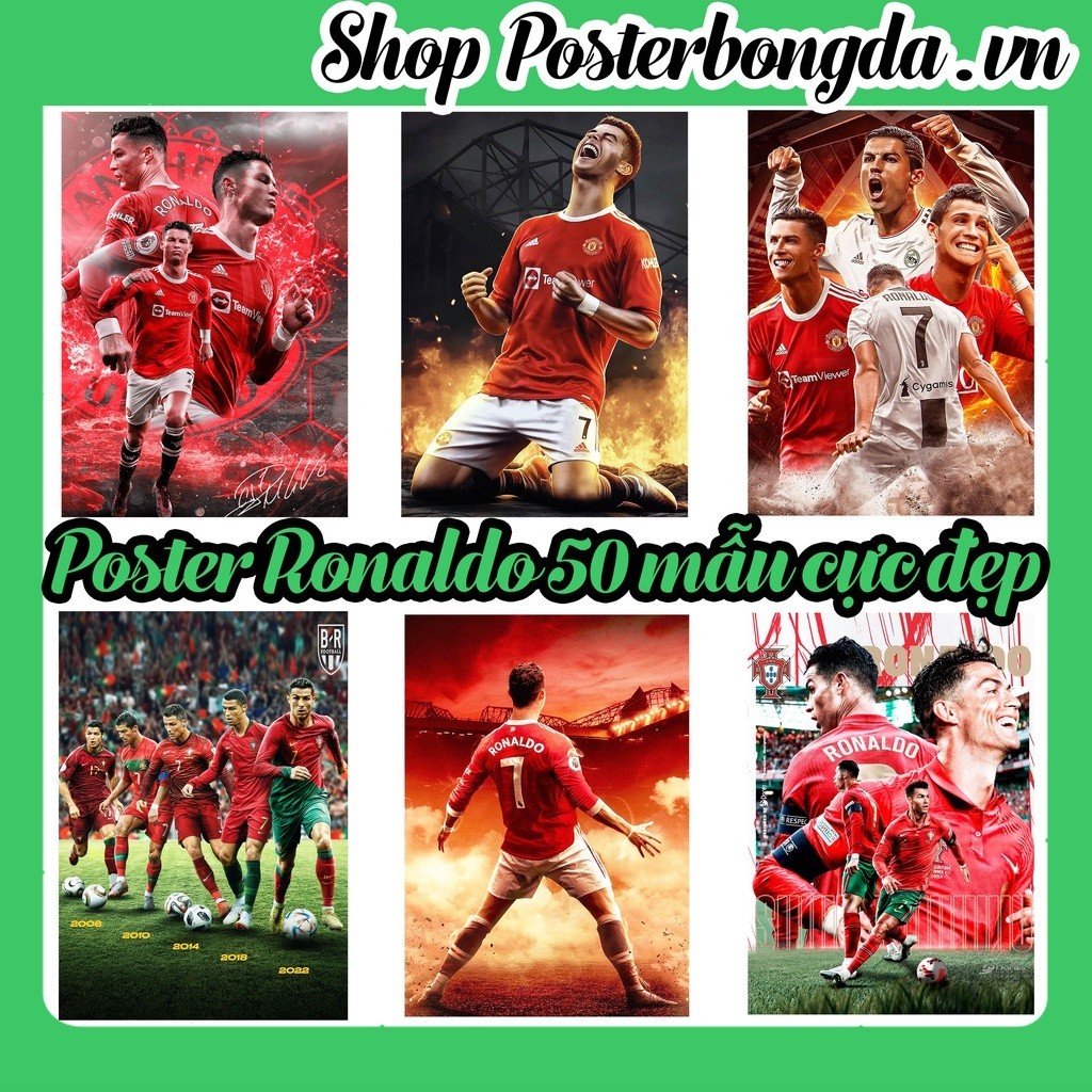Poster Ronaldo CR7, Ảnh Dán Tường Ronaldo CR7 Cực Đẹp, Poster Bóng Đá Có In Theo Yêu Cầu