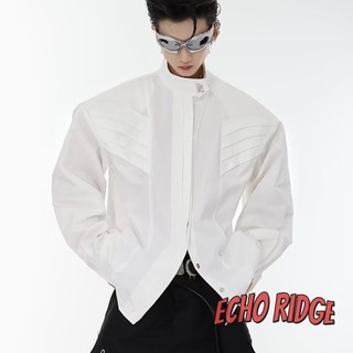 Áo sơ mi nam Echo Ridge phong cách đường phố Mỹ thời trang thiết kế thích hợp cổ đứng đệm vai dài tay áo