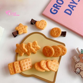 Kẹp tóc họa tiết bánh quy hình học cho bé gái
