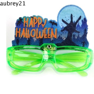 Kính dạ quang Halloween AUBREY, Kính phát sáng tiệc nhấp nháy bí ngô, Lâu đài vui nhộn phát sáng trong bóng tối Kính huỳnh quang Disco Đồ dùng lễ hội