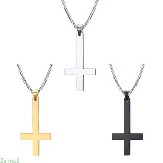Zwinz2 Thời Trang Thép Không Gỉ Đảo Ngược Cho Thánh Giá Bảo Vệ Bùa Hộ Mệnh Trang Sức Cho Mặt Dây Chuyền Chữ Thập Vòng Cổ Trang Sức Spiri