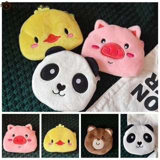 Ví đựng tiền xu hình gấu trúc / heo / gà nhồi bông dễ thương