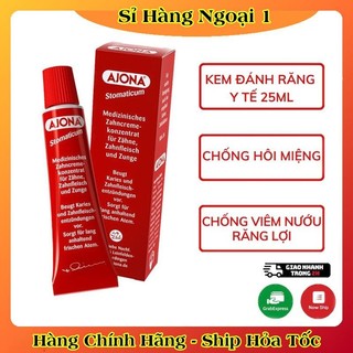 Kem đánh răng y tế Ajona 25ml làm sạch cao răng và chống hôi miệng -Date mới nhất Đủ Bill