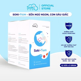 Combo 2 Hộp Sữa Ngủ Ngon SOKI TIUM Khắc Phục Tình Trạng Quấy Khóc, Rối Loạn Giấc Ngủ Cho Bé - 2 Hộp