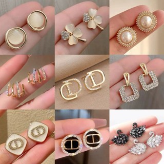 Bông tai Hàn Quốc Bông tai zircon thời trang bạc S925 dành cho nữ