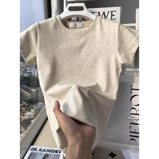 【100% cotton  Áo baby tee Áo Thun ôm body Thời trang cổ chữ U ngắn tay tuyệt vời