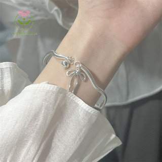 [Saymakerlace] Vòng tay nơ cổ điển nhẹ thời trang dành cho nữ Cô gái Dễ thương Lãng mạn có thể điều chỉnh Mở vòng tay Trang sức Quà tặng sinh nhật