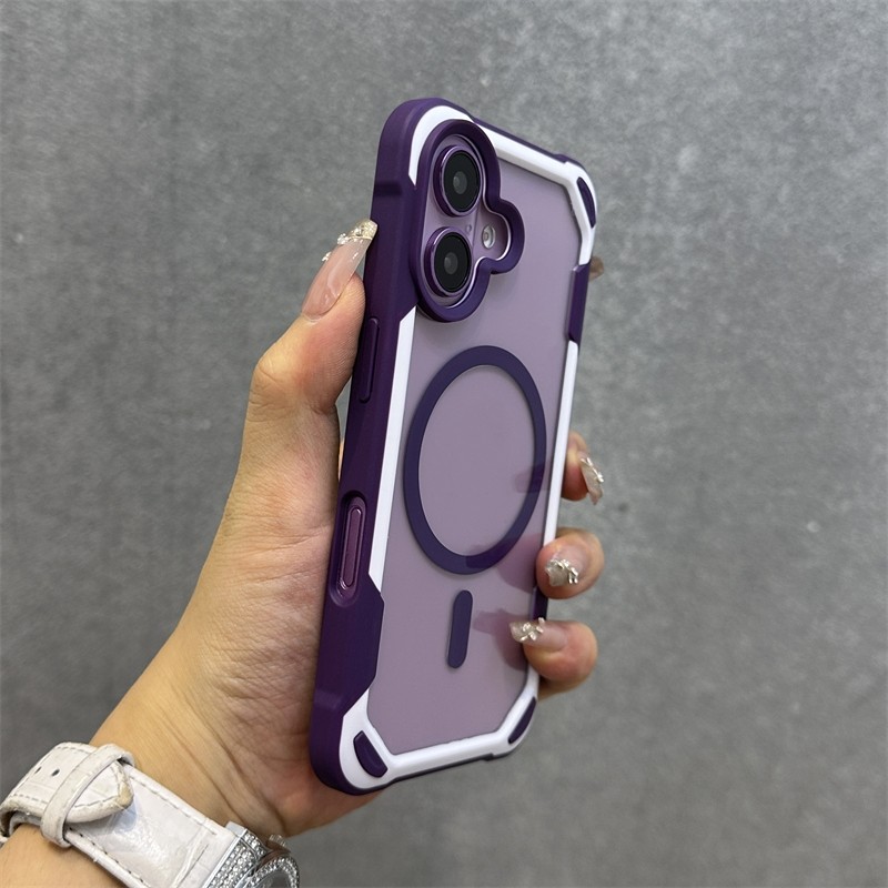 Ốp điện thoại từ tính trong suốt sang trọng cho iPhone 16 15 14 13 12 11 Pro Max 16 Plus Vỏ bảo vệ toàn diện Vỏ cứng chống sốc | BigBuy360 - bigbuy360.vn