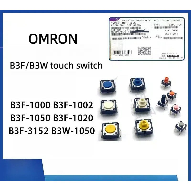 Công tắc chìa khóa Omron B3W / B3F-1000 1002 1005 1020 1022 1025 1062