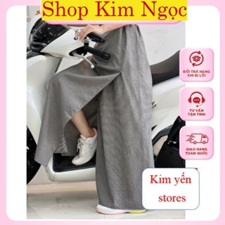 Váy chống nắng xẻ tà vải rất dày có túi - miếng dán và nút bấm dưới tà váy có nút bấm cố định -  Shop Kim  Ngọc