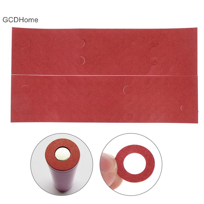 Gcdhome 200 chiếc 18650 bìa cứng cách nhiệt tròn giấy đỏ HOT