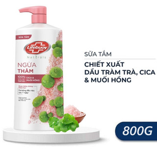 Sữa tắm Lifebuoy Detox Dầu Tràm trà và Muối hồng 800g
