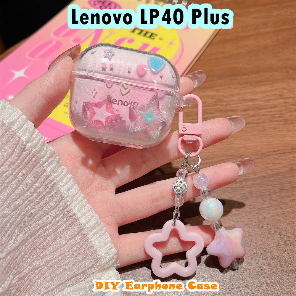 [Đổi mới] Dành cho vỏ Lenovo LP40 Plus Vỏ silicon mềm DIY Phim hoạt hình sáng tạo Vỏ tai nghe NO.1