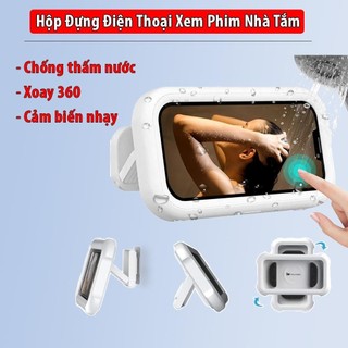  Hộp đựng Điện thoại gắn tường xem phim nhà tắm  Xoay 360 độ tặng 2 móc dính di chuyển tiện lợi Phụ Kiện 